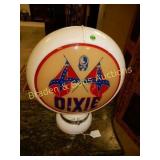 VINTAGE DIXIE GAS STATION LIGHTED GLOBE DATED
