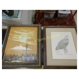 GROUP OF 3 FRAMED PRINTS.