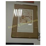 GROUP OF 4 FRAMED PRINTS.