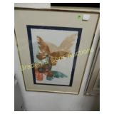 GROUP OF 2 FRAMED PRINTS.