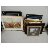 GROUP OF ASSORTED PRINTS AND FRAMES.