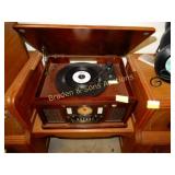 CONTEMPORARY AM/FM TURN TABLE RADIO