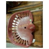 ANTIQUE RED TRACTOR SEAT