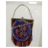 VINTAGE CUSTOM MADE BEADED PURSE IN DISPLAY BOX