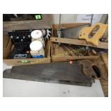 GROUP OF 2 BOXES OF ASSTD HAND TOOLS AND 3 HAND