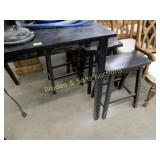 CONTEMPORARY BAR HEIGHT TABLE WITH 4 STOOLS