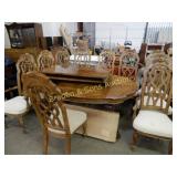CONTEMPORARY DINING TABLE WITH 10 CHAIRS,
