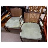 GROUP OF 2 VINTAGE ARM CHAIRS