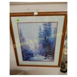 FRAMED 23" X 23" ARTIST SIGNED WINDBERG PRINT