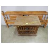 QUEEN SIZE HEADBOARD AND END TABLE