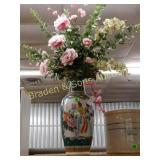 CONTEMPORARY 24"  VASE WITH FLORAL ARRANGEMENT
