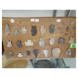 GROUP OF 27 NATIVE AMERICAN POINTS FOUND