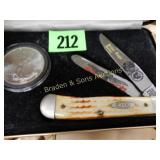 NEW IN BOX CASE 2 BLADE COMMEMORATIVE POCKET