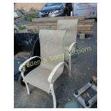 GROUP OF 2 PATIO CHAIRS, ETC