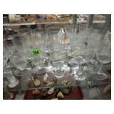 GROUP OF 25 CRYSTAL GLASSES