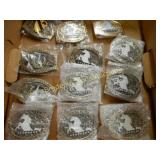 GROUP OF 12 NEW MILITARY BELT BUCKLES