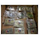 GROUP OF 12 NEW MILITARY BELT BUCKLES