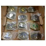 GROUP OF 12 NEW MILITARY BELT BUCKLES