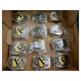 GROUP OF 12 NEW MILITARY BELT BUCKLES