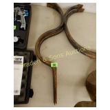 GROUP OF 2 CAST IRON LEGS FOR WOODEN BENCH