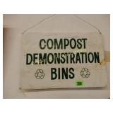 COMPOST METAL ADVERTISING SIGN