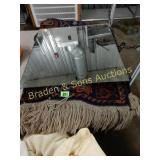 VINTAGE AREA RUG & MIRROR