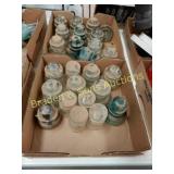 GROUP OF 2 BOXES OF GLASS INSULATORS