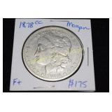 US 1878 CARSON CITY MORGAN SILVER DOLLAR