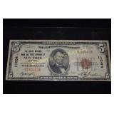 US SERIES 1929  $5 NATIONAL CURRENCY NOTE FROM NEW