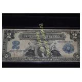 US SERIES 1899  $2 SILVER CERTIFICATE