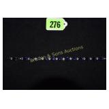 LADIES STERLING SILVER & BLUE SAPHIRE BRACELET