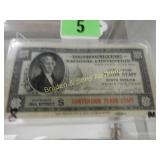 US 1924 DEMOCRATIC NATIONAL CONVENTION TICKET