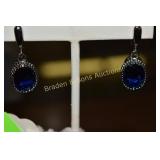 LADIES STERLING SILVER AND BLUE AMETHYST