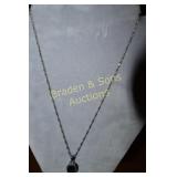 LADIES STERLING SILVER AND BLUE AMETHYST