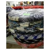 GROUP OF 8 ROLLS OF NYLON BRAIDED BELTING