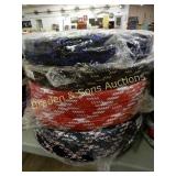 GROUP OF 8 ROLLS OF NYLON BRAIDED BELTING