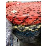 GROUP OF 8 ROLLS OF NYLON BRAIDED BELTING