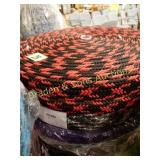 GROUP OF 8 ROLLS OF NYLON BRAIDED BELTING