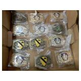 GROUP OF 12 NEW MILITARY BELT BUCKLES