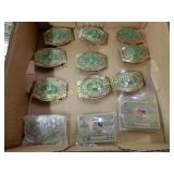 GROUP OF 12 NEW MILITARY BELT BUCKLES