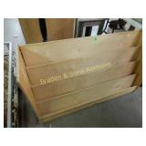 ROLL AROUND WOODEN DISPLAY RACK