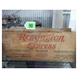 VINTAGE REMINGTON WOOD AMMO BOX