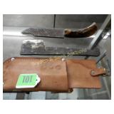 CUSTOM MADE FIXED BLADE KNIFE AND HATCHET
