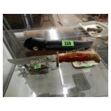 NEW BUCK 10" FIXED BLADE KNIFE WITH LEATHER