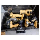 GROUP OF ASSTD DEWALT BATTERY OPERATED TOOLS