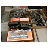 GROUP OF ASSTD LIONEL TRAIN PARTS, TRACK ETC