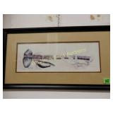 FRAMED 7" X 18" ARTIST SIGNED ANNORA PATE
