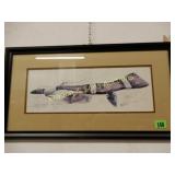 FRAMED 7" X 18" ARTIST SIGNED ANNORA PATE