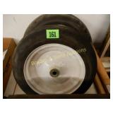 GROUP OF 2 DOLLY WHEELS