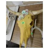 CUSTOM PAINTED BULL SKULL